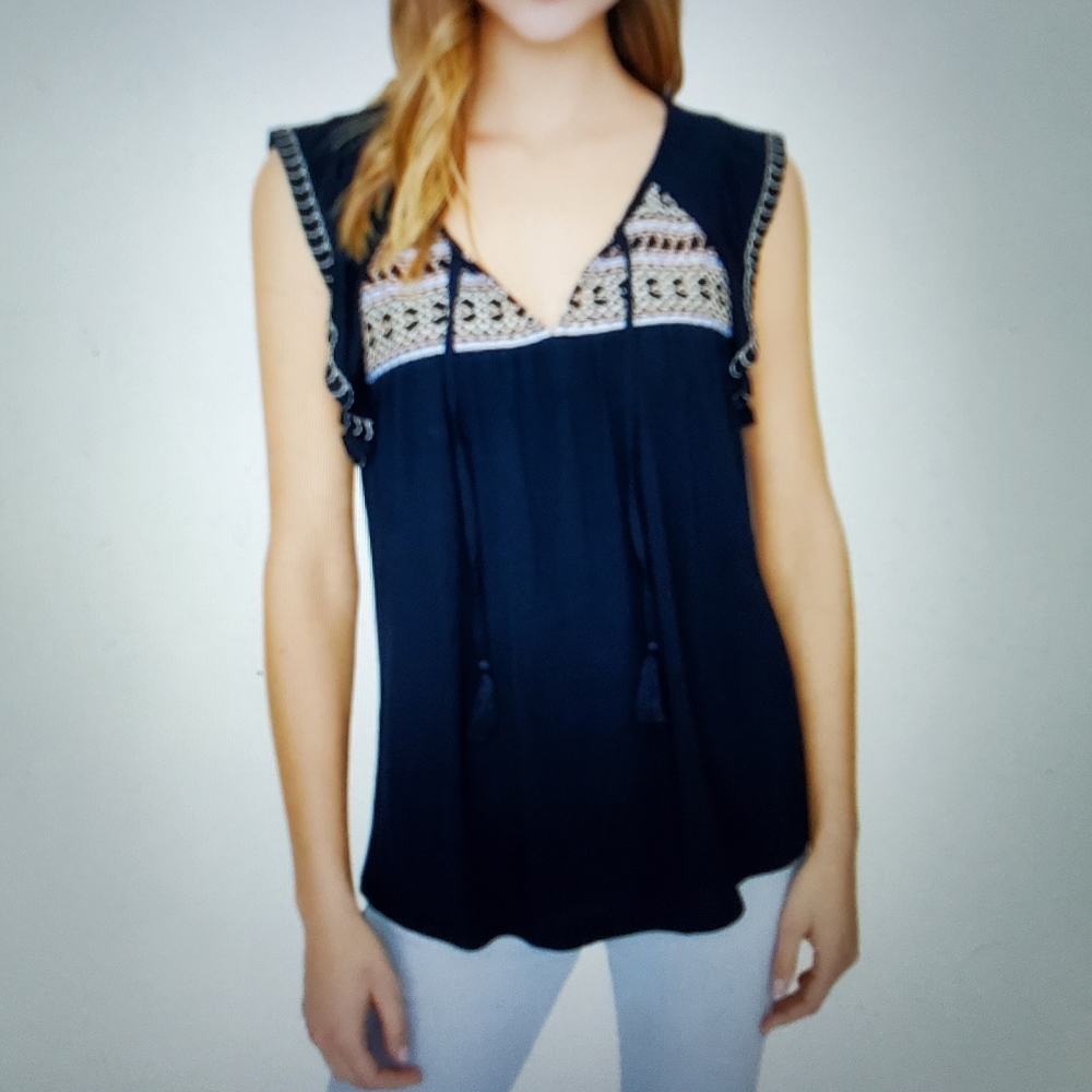 🙂3 for $15.00🙂Sanctuary Wild Belle Embroidered Boho Top  New Sz M